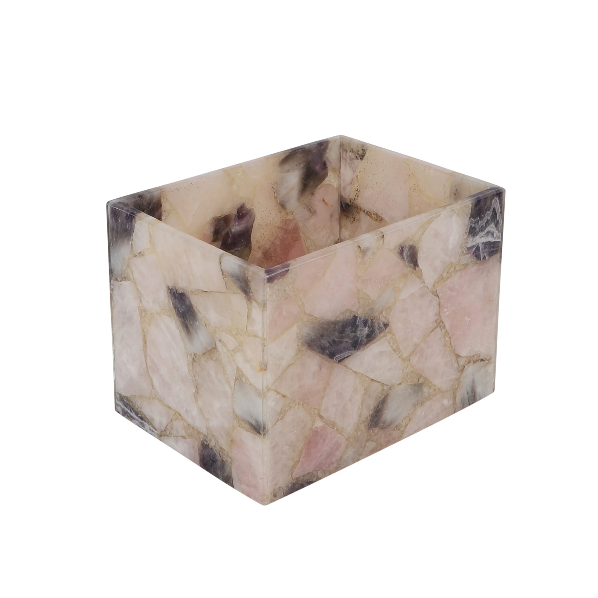 NikkisPride Rose Quartz & Amethyst Waste Basket 2