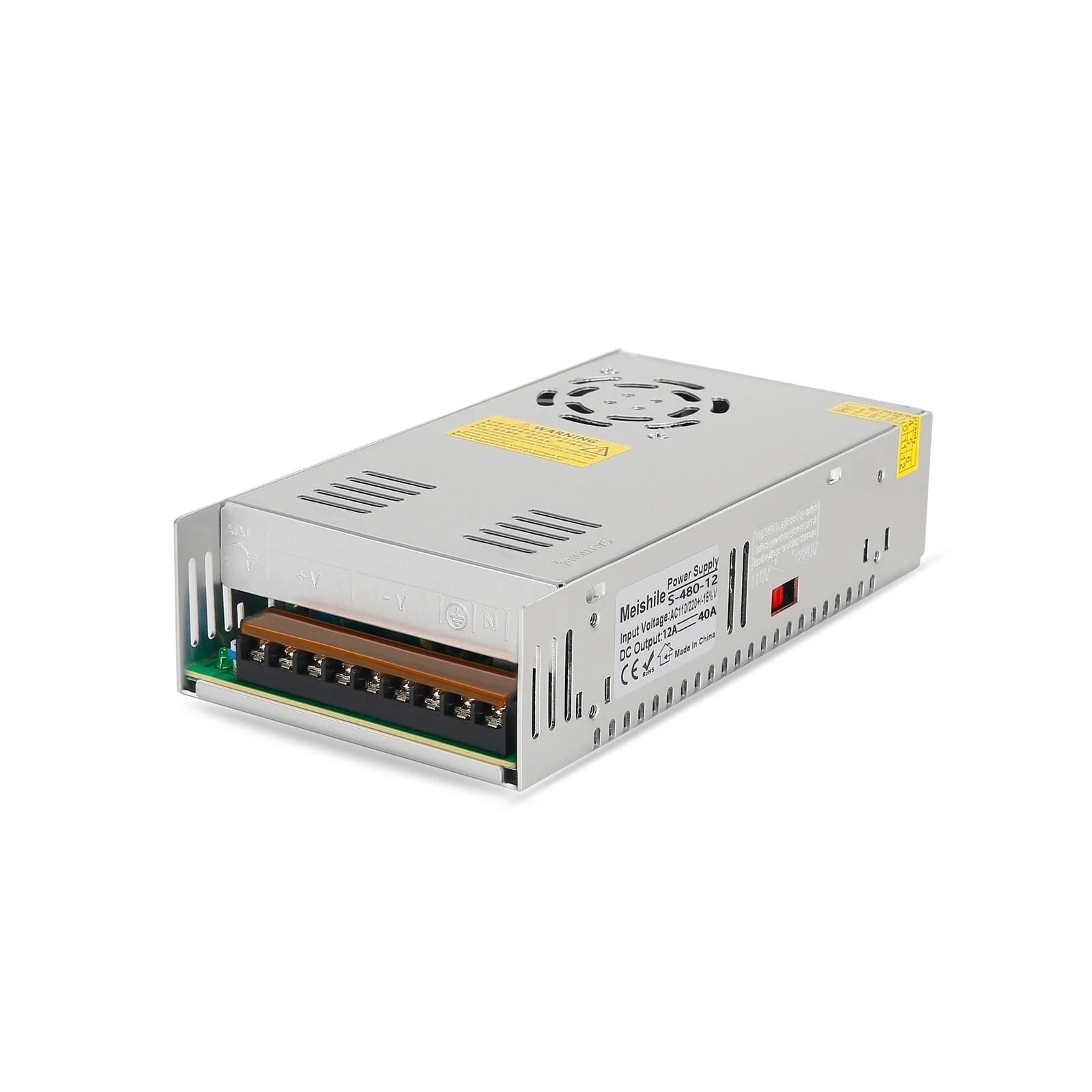 FCARUMIQP AC to DC 15V 32A 480W Switching Power Supply Drive Transformer Motor Industrial Electronic Electrical Equipment 1Pcs