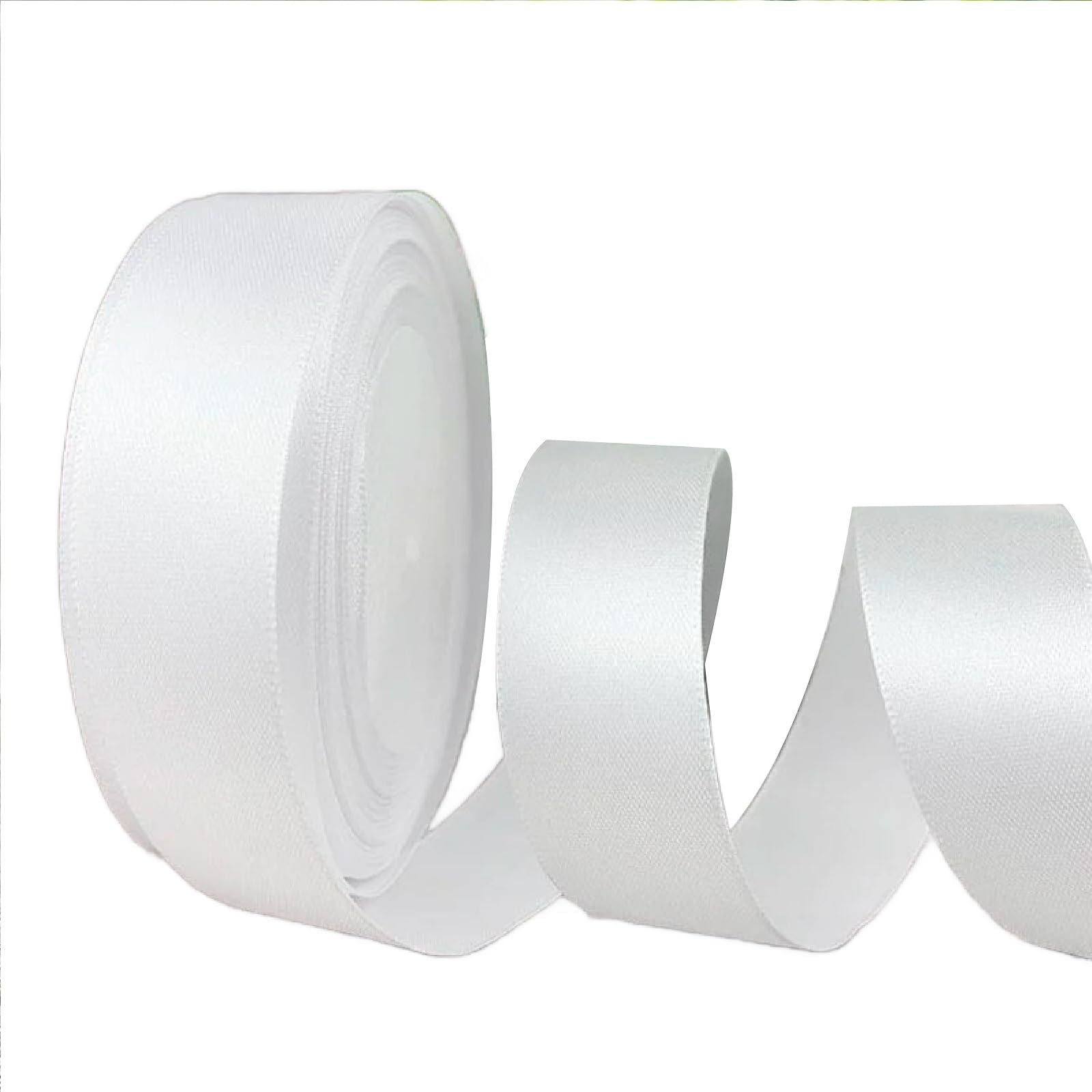 Godfather Satin Ribbon for Gift Wraping Crafting Party Decoration Polyester Ribbon (White, 25mm) — image 1
