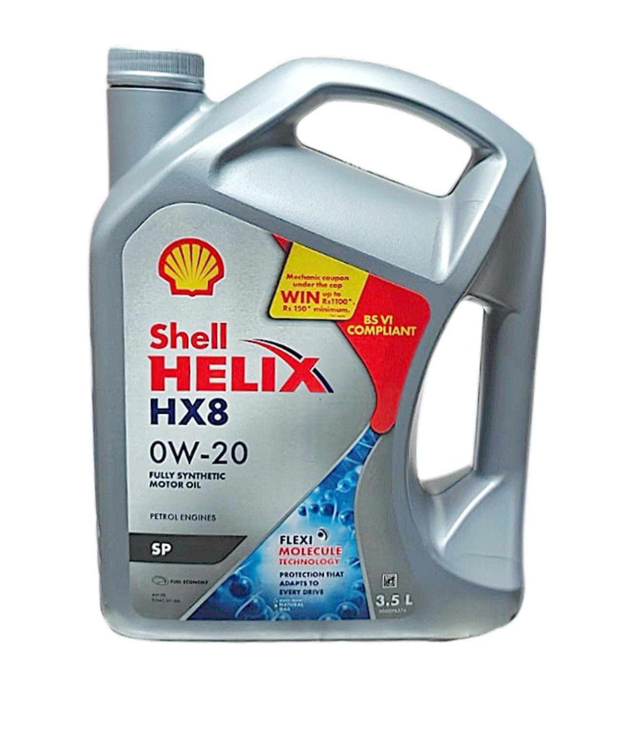 Shell Helix HX8 Fully Synthetic SN PLUS 0W-20 Engine Oil for Cars (3.5