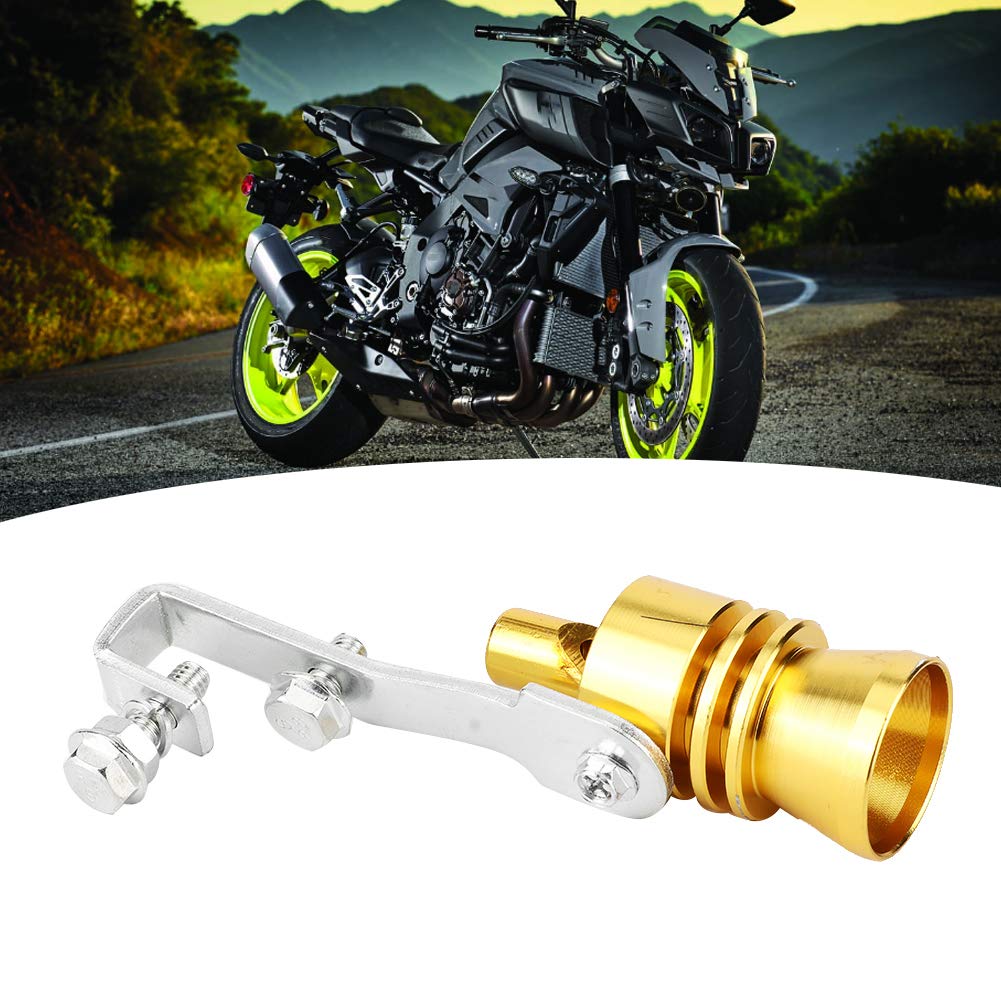 Tbest Turbo Sirena, Turbina Auto Fischio Tubo di Scarico Altoparlante Auto Turbo Suono Tubo di Scarico Tubo di Scarico Forte Fischio Modificato Auto Motor Accessori Auto (oro)