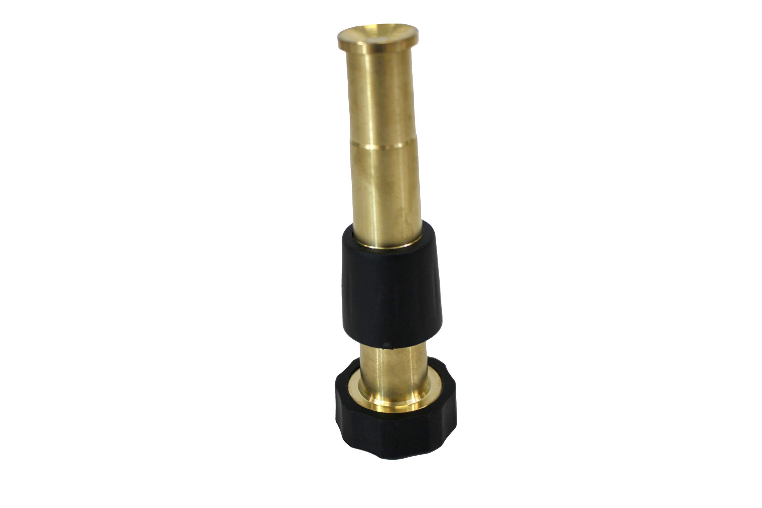 Adjustable Brass Water Hose Nozzle with Rubber Grip