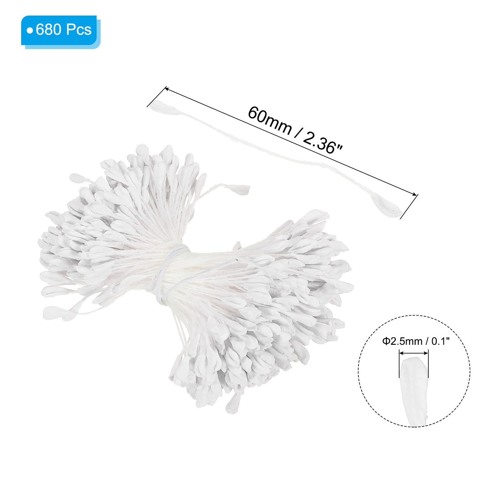 PATIKIL 2.5mm Double Heads Flower Stamen - Image 2