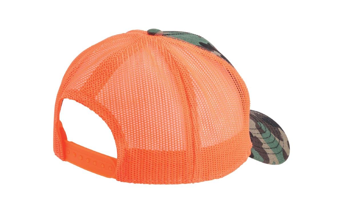 JOHN DEERE Gorra de camuflaje con malla naranja, Camuflaje Naranja, Talla única