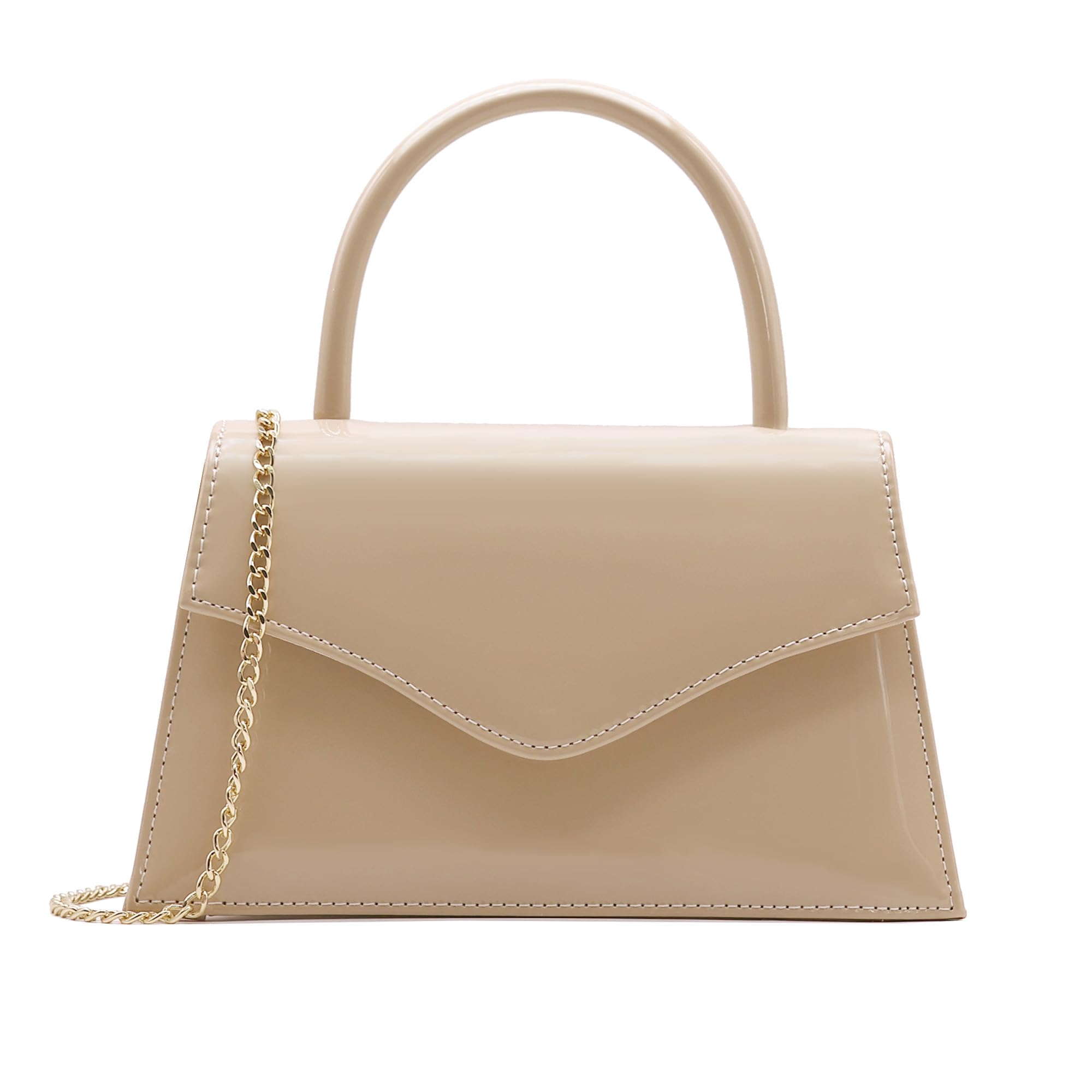Pochette da donna in finta pelle laccata, per matrimonio, piccola pochette con tracolla