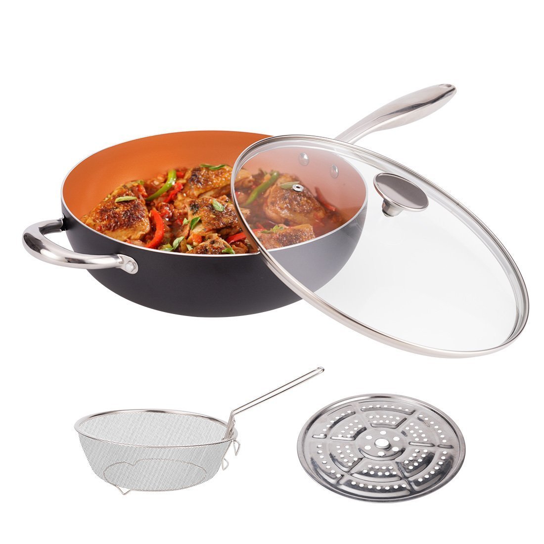 Buy MICHELANGELO 5 Quart Nonstick Woks and Stir Fry Pans With Lid
