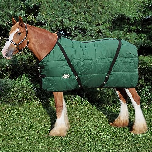 Channel Quilt Stable Blanket Draft (94, Green)