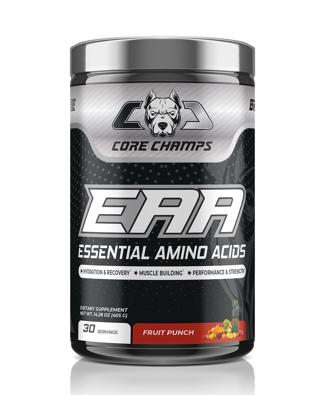 CORE CHAMPS EAA-30 Ser (Fruit Punch)|Muscle Growth,Recovery&Endurance|9.7g EAAs & BCAAs|L-Threonine|L-Lysine HCL|L-Methonine|L-Phenylalanine|L-Tryptophan|L-Histidine|L-Isoleucine|L-Leucine|L-Valine