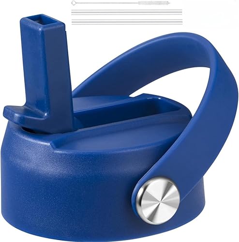 VGHNQ Tapa de popote compatible con Hydro Flask 32 botella de agua de boca ancha de 40 onzas, tapa de repuesto superior con pajillas, tapa de popote