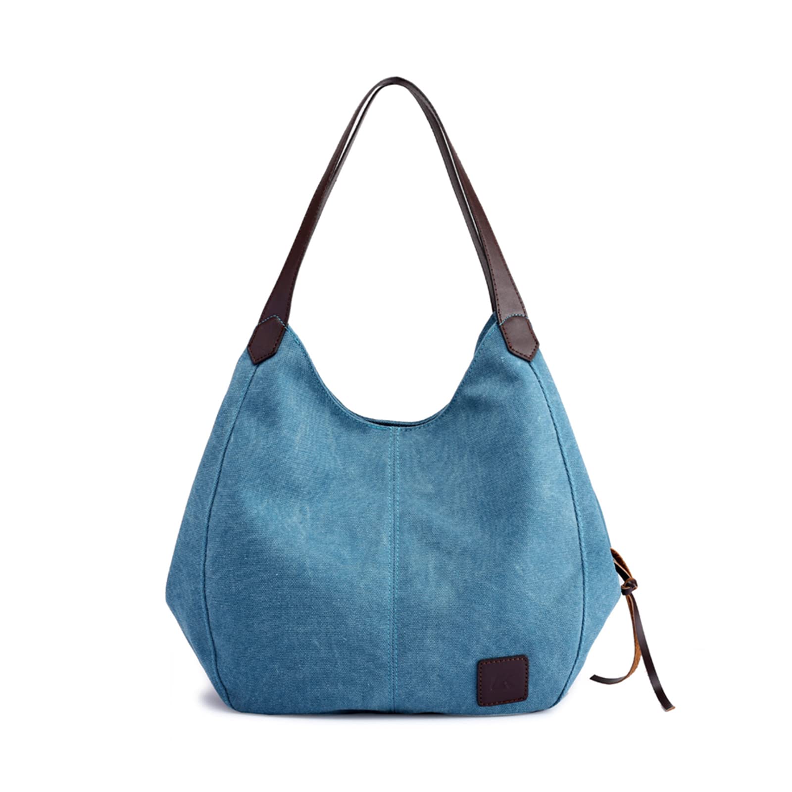 PORRASSO Vrouwen Hobo Schoudertas Canvas Handtas Dames Tote Vintage Top Handvat Tas, Kaki, Large, Duurzaam, vintage