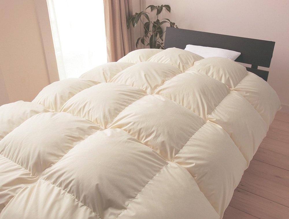 Amazon｜羽毛布団 キング ポーランド産 マザーホワイト グースダウン  