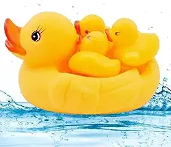 Brinquedo de banho kit 2 pato de borracha completo