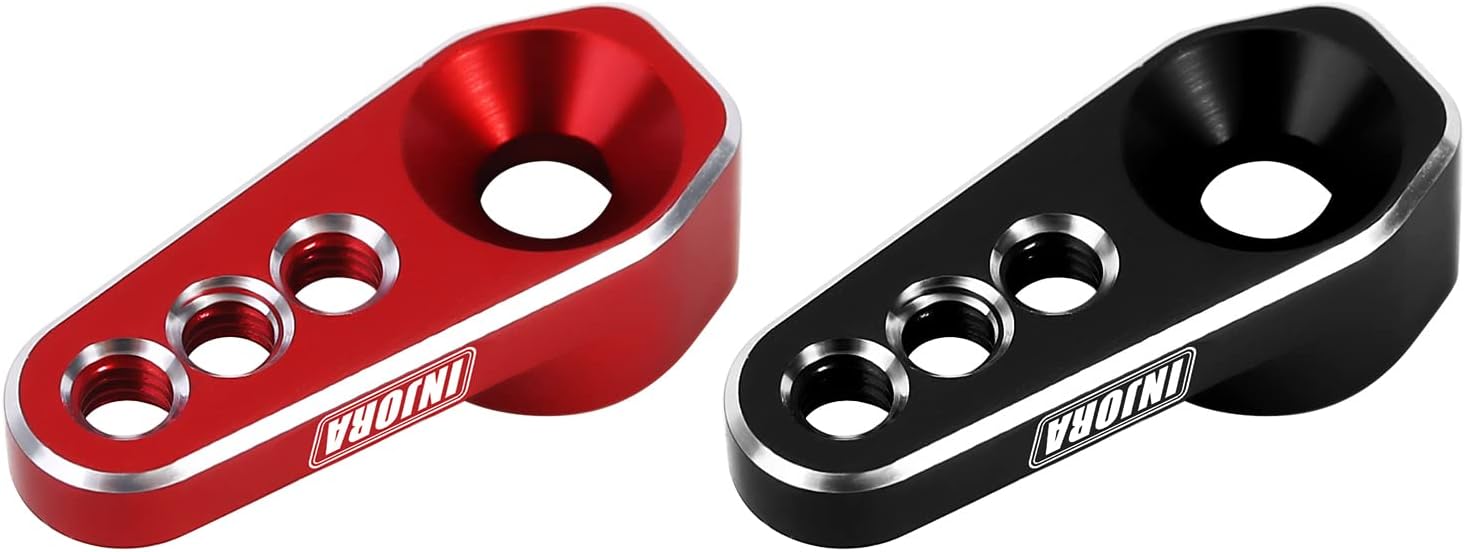 INJORA 25T Servo Horn Upgrade Accessories for 1/18 TRX4M Stock Servo(Black & Red)