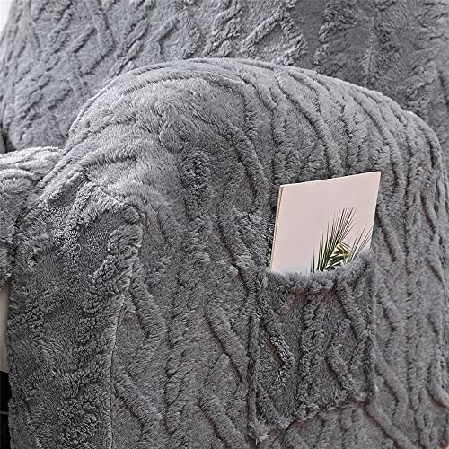 Housse de fauteuil inclinable 2 places gris | Protection extensible - 3