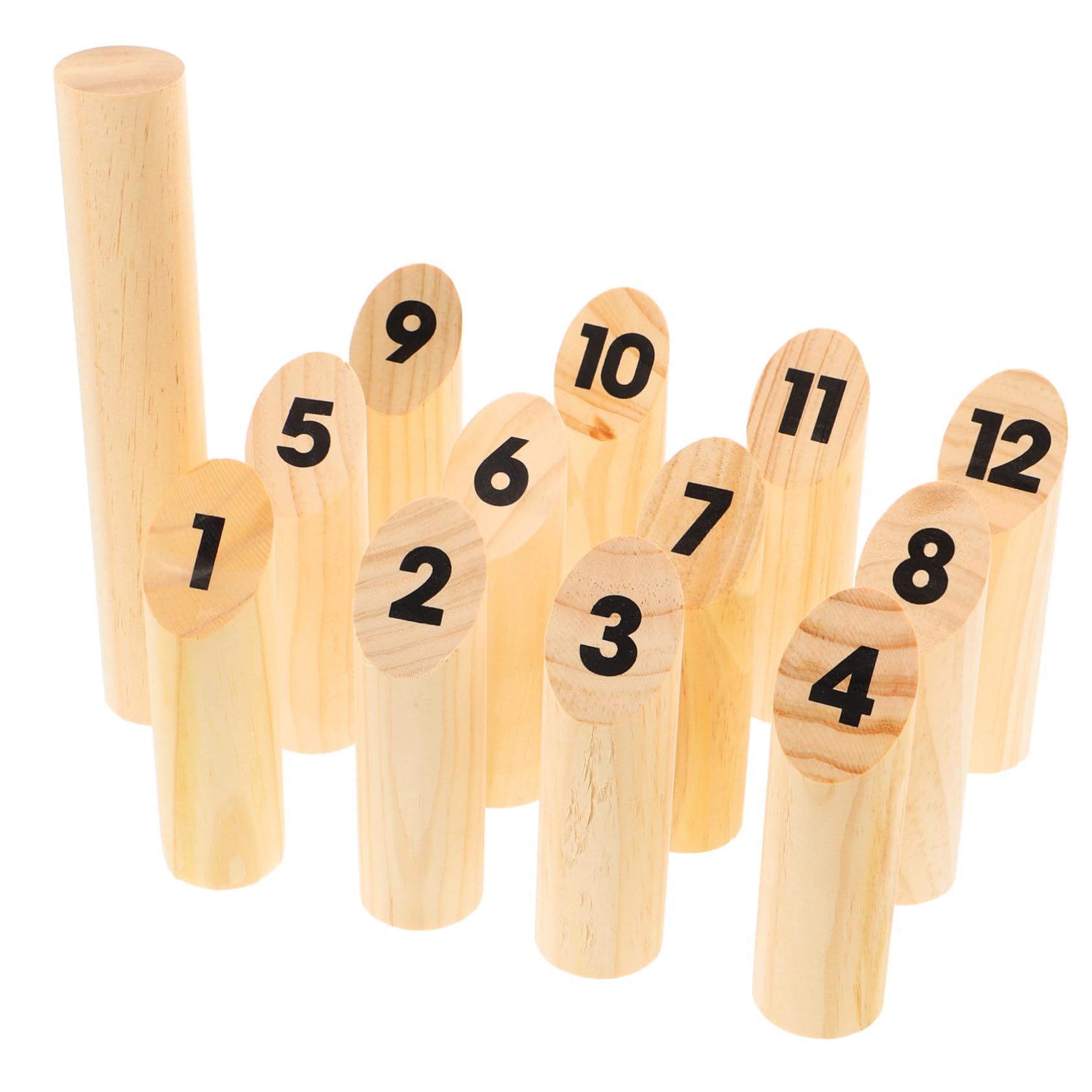 GANAZONO Bocce 1 Set Birilli finlandesi in legno giochi interattivi per famiglie allaperto giochi sul prato giocattoli da spiaggia oggetti di scena del gioco di squadra Giocattolo