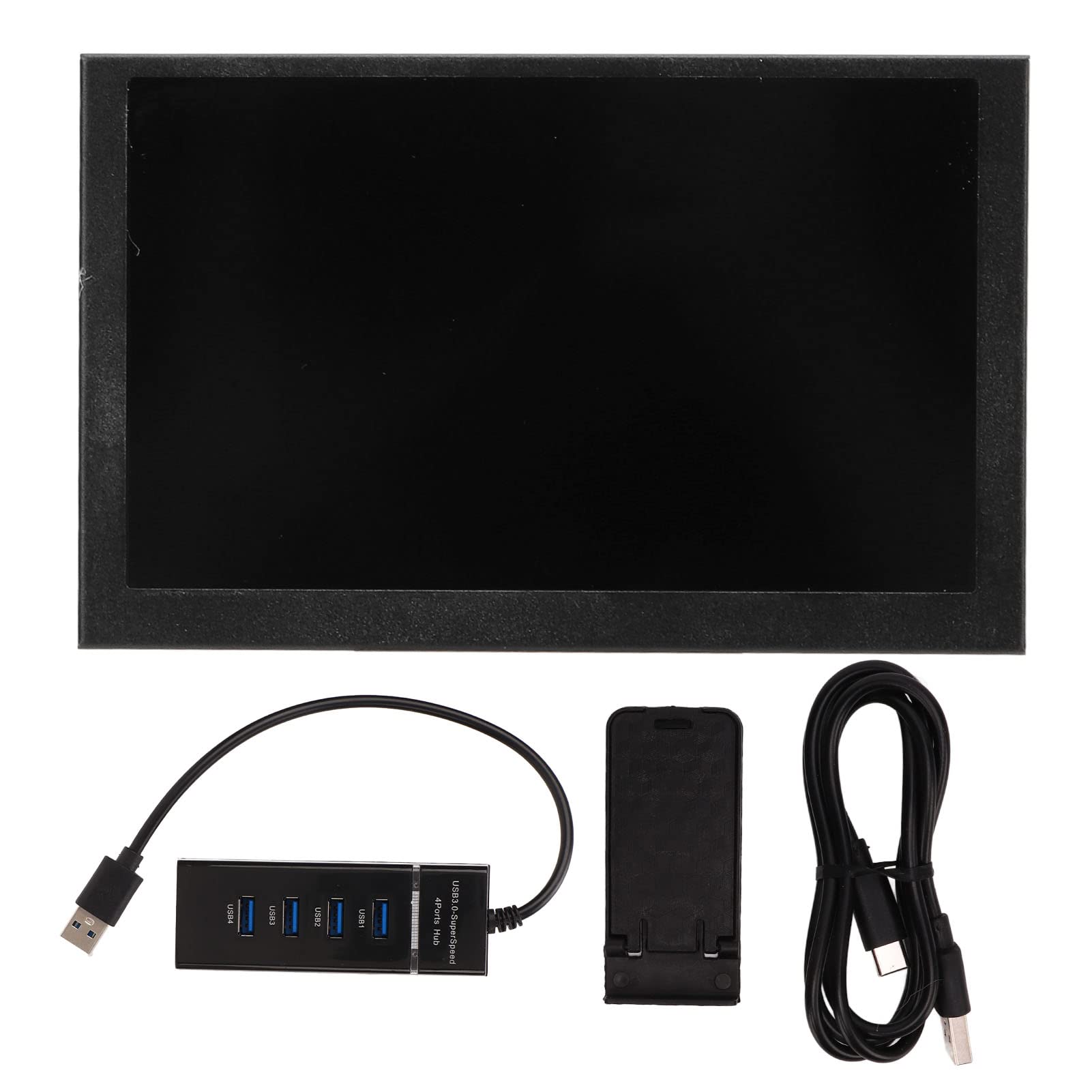 Mini monitor Schermo 5 pollici USB tipo C IPS Accessorio per computer con visualizzazione completa per telaio Itx Display trasparente Plug and Play Smart Working Facile per gli (Nero)
