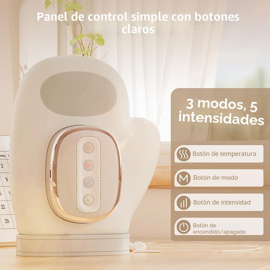 Masajeador De Manos Y Dedos Artritis, Inalámbrico Masajeador Manos Artrosis Portátil Con Temporizador Automático, 3 Modos 5 Niveles, Recargable Guantes Masaje Artrosis Para Hombres Y Mujeres (1pc)