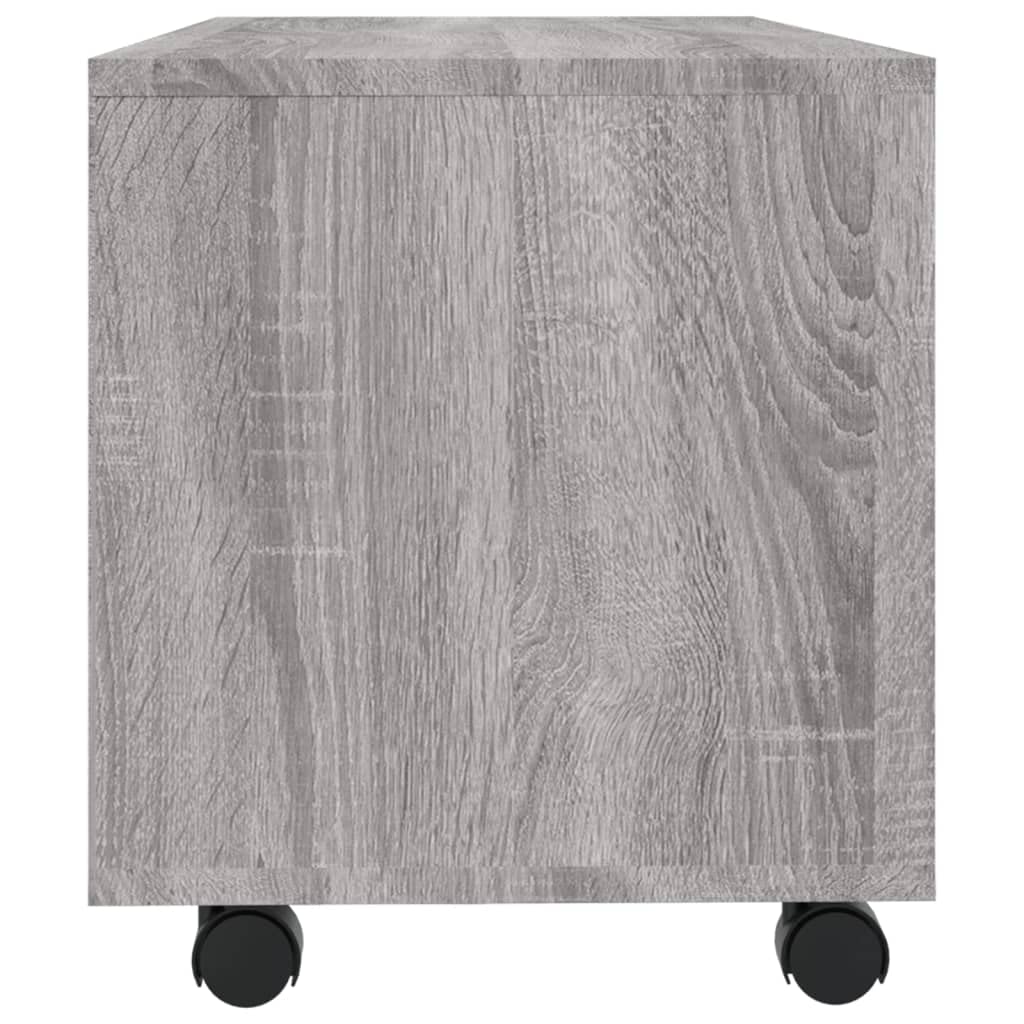 815259 Mobile TV con Ruote Grigio Sonoma 90x35x35cm Legno Multistrato Testata in Legno,Testata Letto Matrimoniale Muebles Dormitorio Spalliera Letto Testiere per Letto Matrimoniale