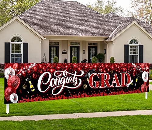 Image of 2026 Graduation Decorations-Large Congrats Class of 2026 Banner Congrats Grad Yard Sign Banner Decoration for Graduation Party Supplies Graduation Decorations 2026