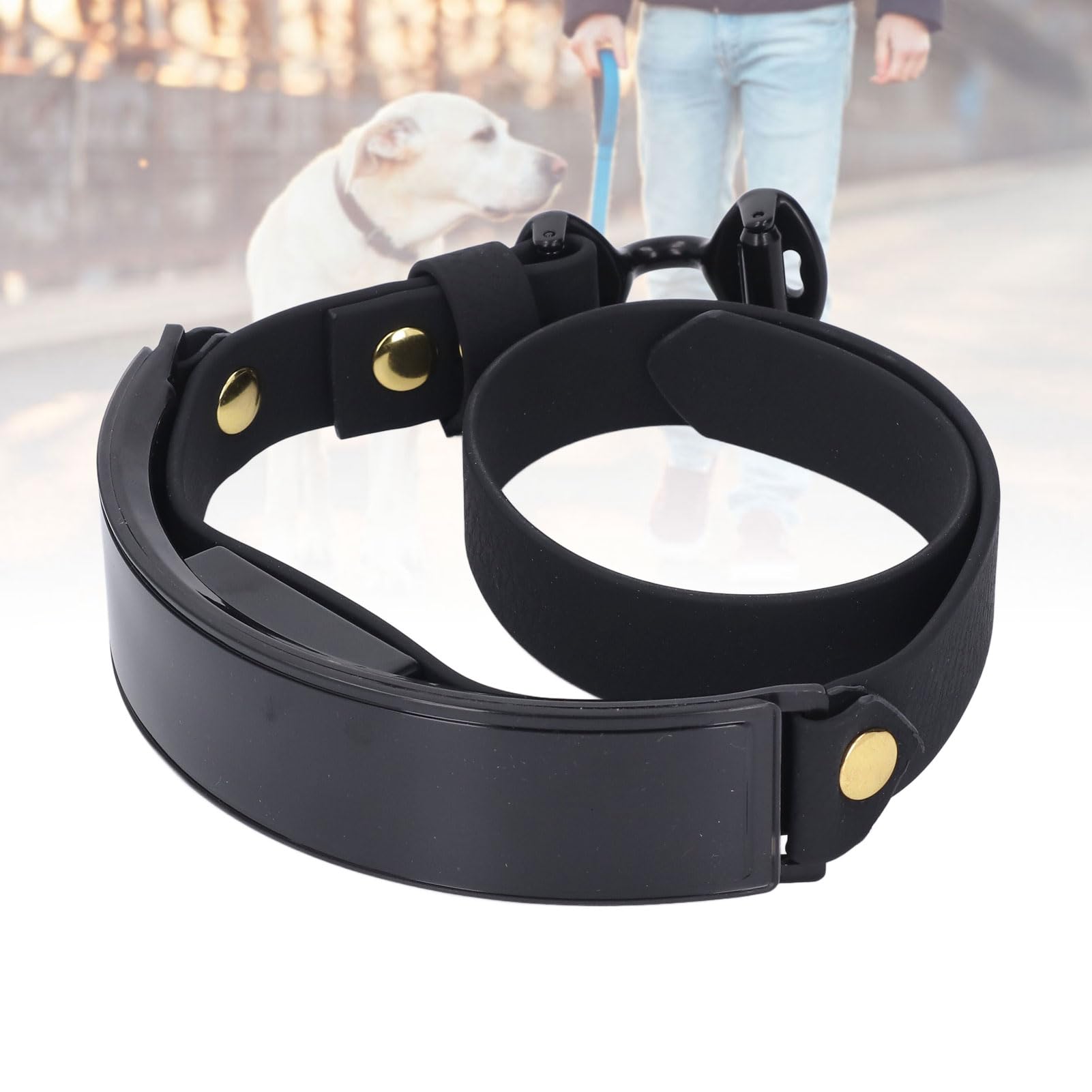 Collier pour Chien à LED avec écran Intelligent DIY, Collier Lumineux Rechargeable, Collier Lumineux pour Animaux de Compagnie contrôlé Via Application pour Les promenades (Lumière Bleue)