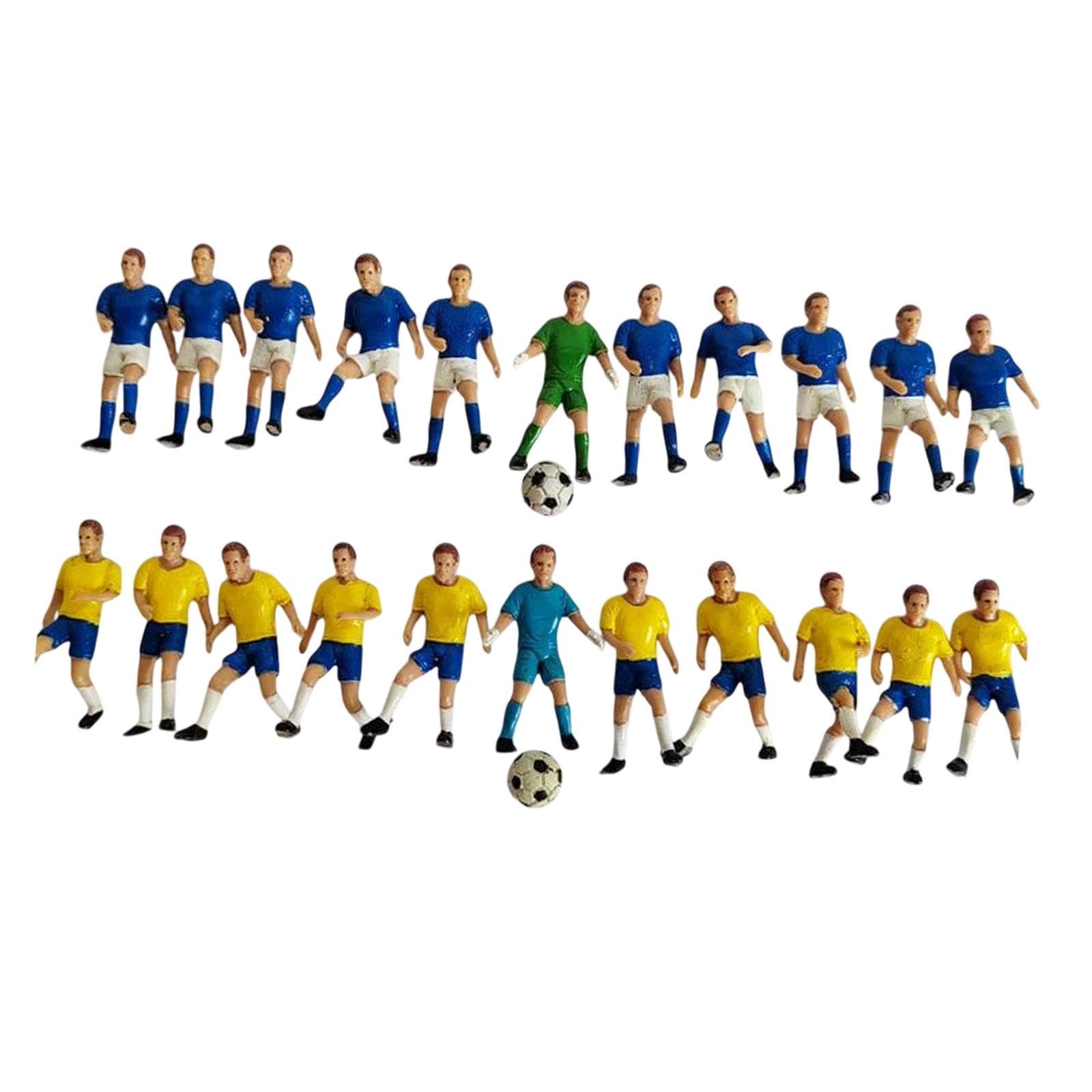 Lot de 22 Figurines Miniatures de Footballeurs, pour Diorama