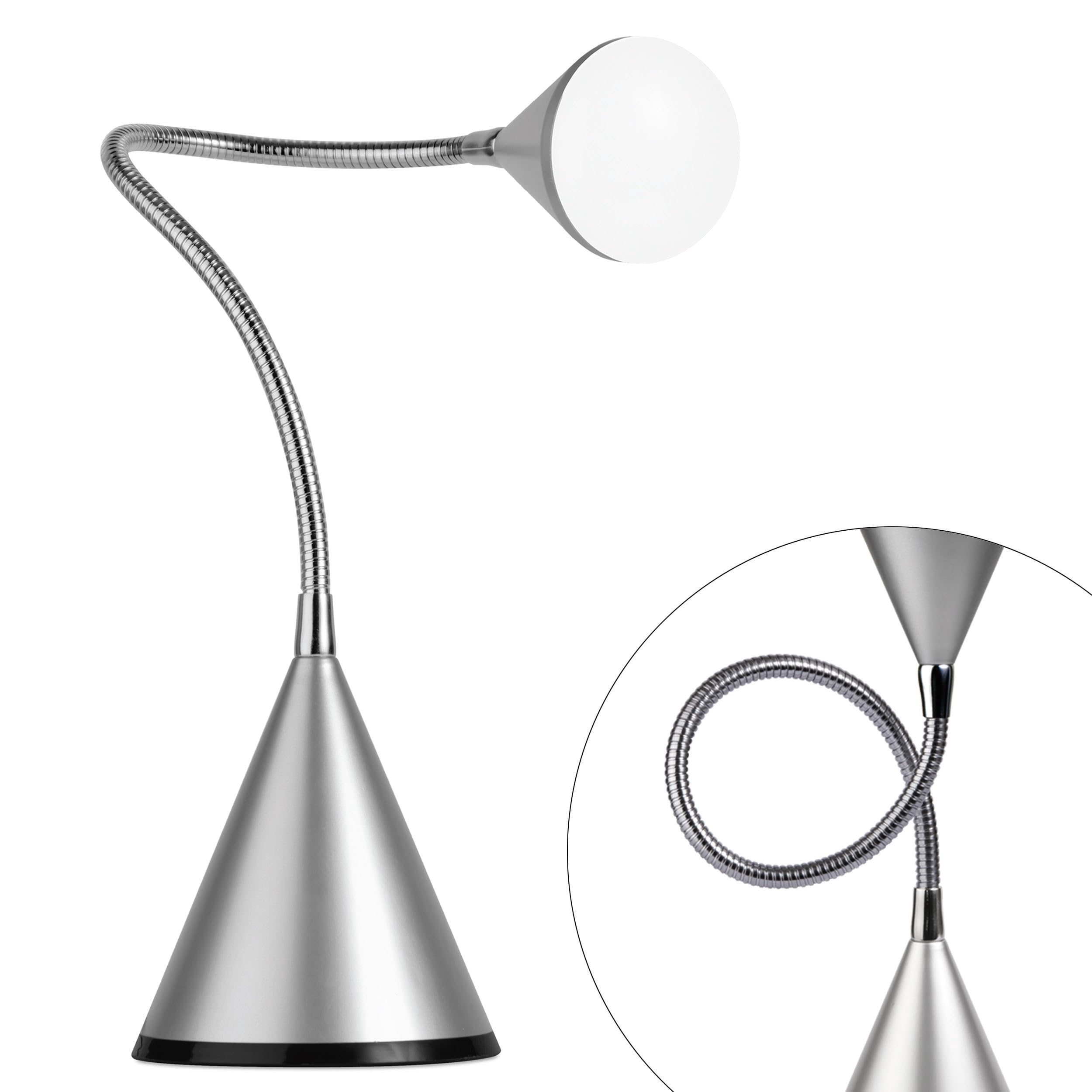 OttLite LED Cone Desk Lamp, Silver