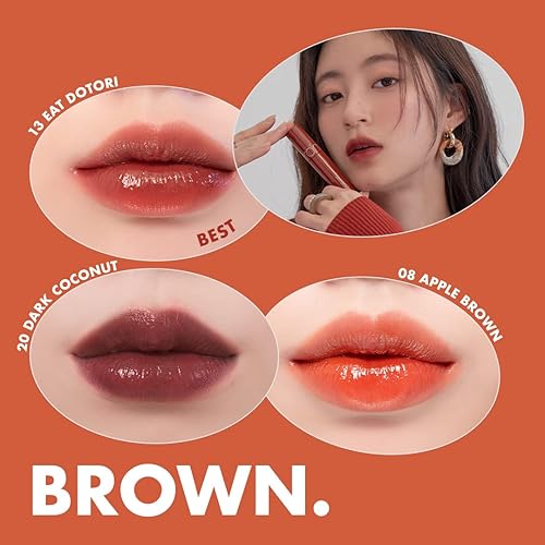 Miniatura 5 de rom&nd Juicy Lasting - Tinte de labios de color intenso con acabado jugoso y brillante, de larga duración, efecto MLBB, hidratante, altamente