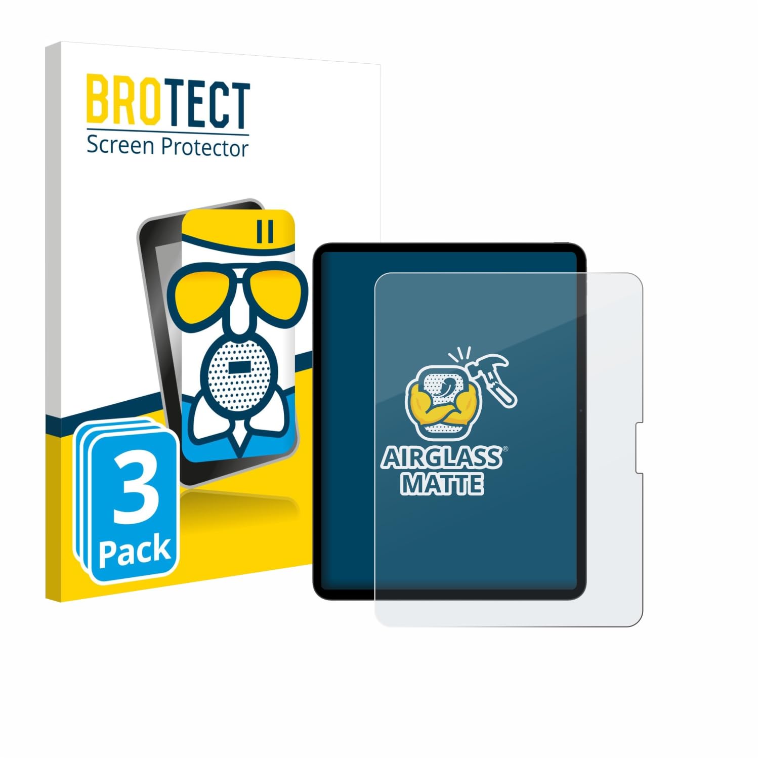 BROTECT Entspiegelungs Schutzglas für Apple iPad Pro 13" M5 2025 (3 Stück) Schutzfolie Matt [Extrem Kratzfest 9H, Anti-Fingerprint]