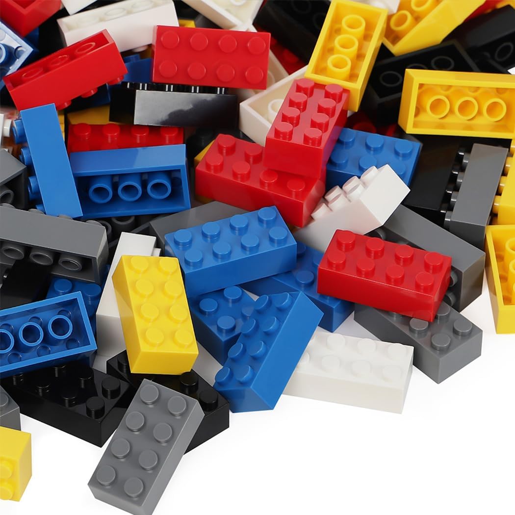 Amazon.com: Unirolic Classic Building Bricks, 100 Piece 2x4 Building ...