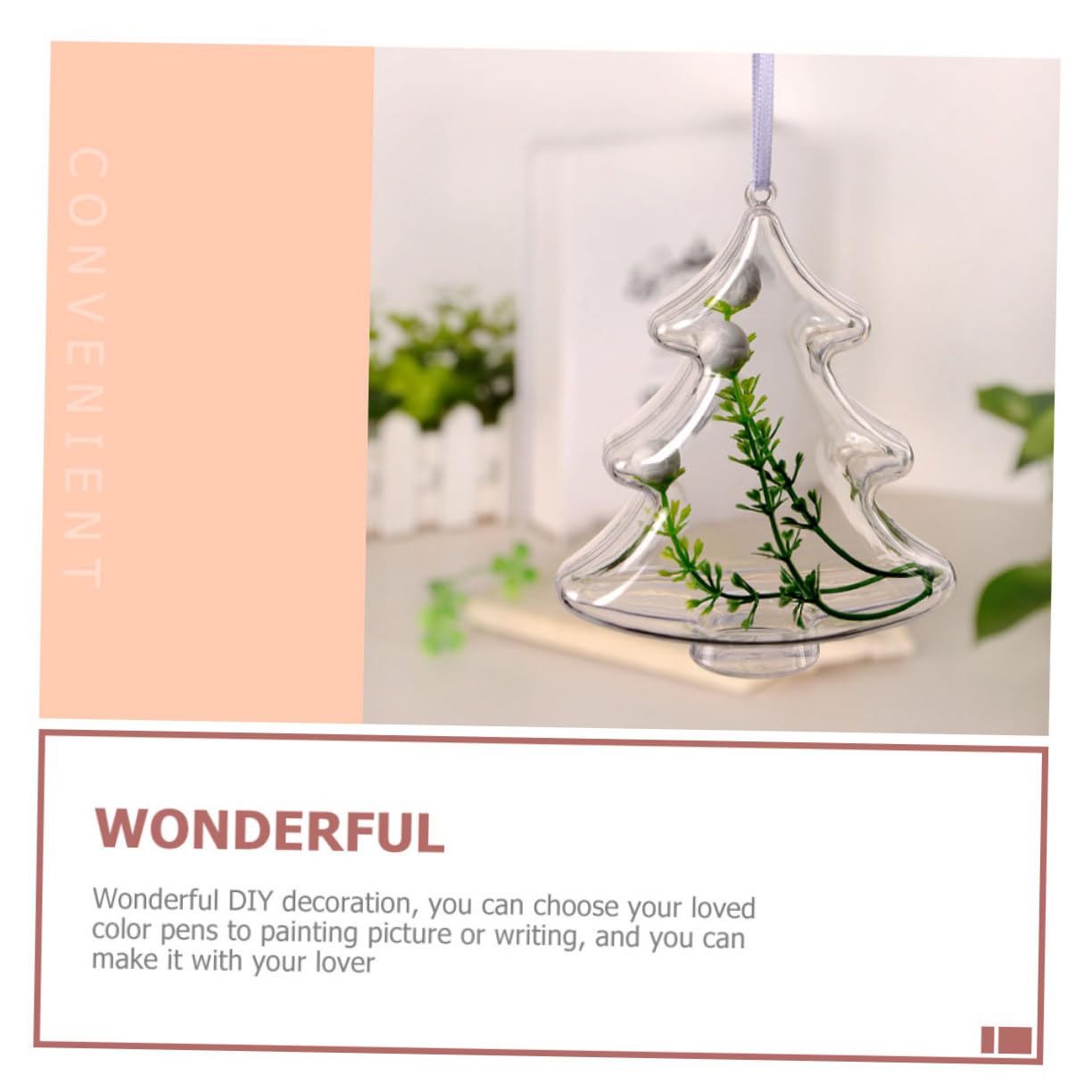 Cabilock 40 Piezas Bolas de decoración del árbol de Navidad Bola de Adornos rellenable Transparente de Navidad Bola de Adornos de Fiesta Transparente Manualidades navideñas Christmas Lights