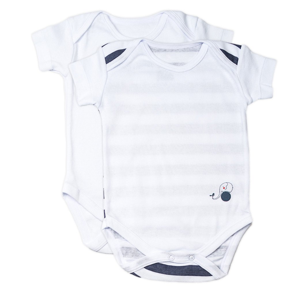 bambini Baby Boys Girls Unisex 3-Pack Sleeveless T-Shirts Tanks, White, Newborn Up to 13 Lbs