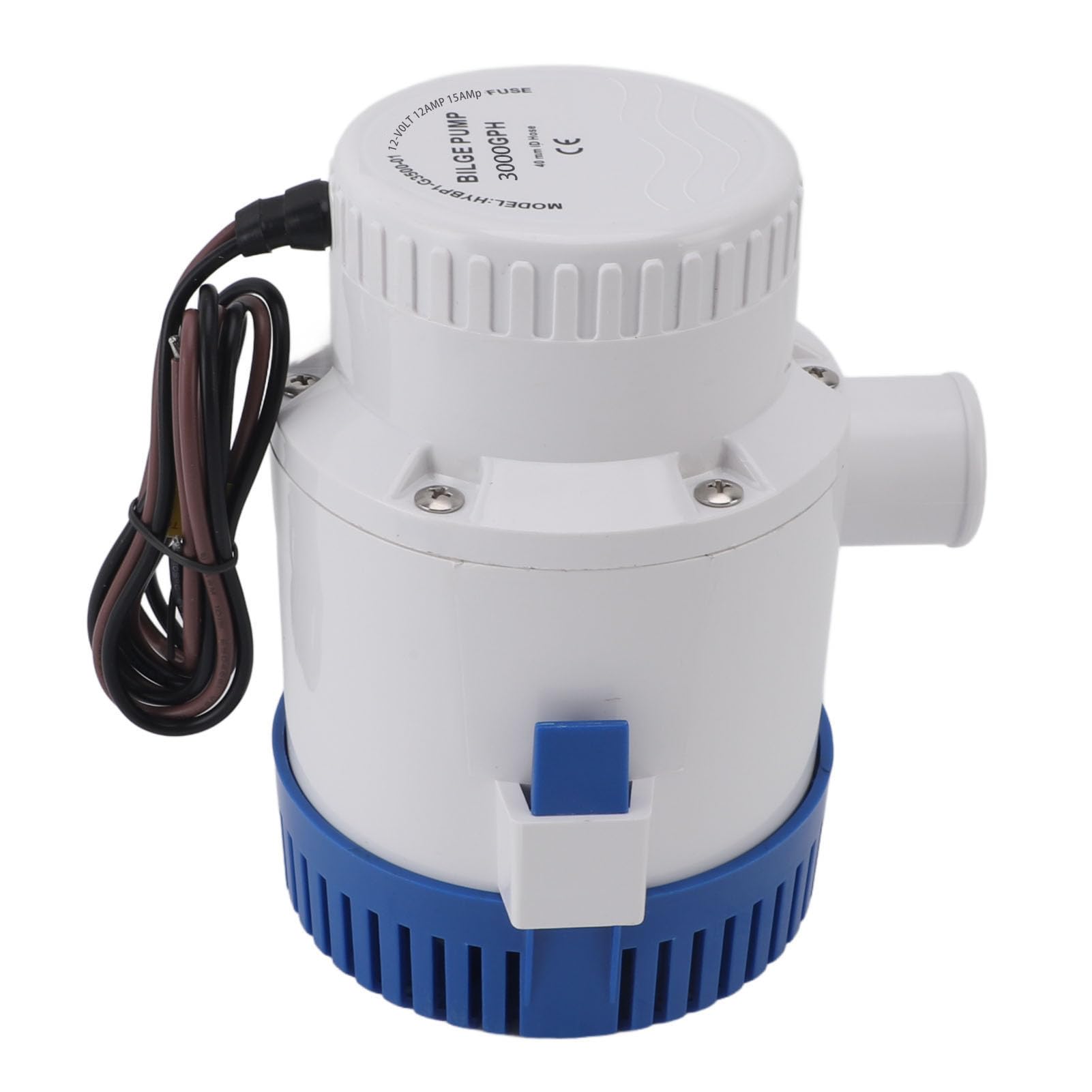 TOPINCN Bomba de Achique Sumergible Automática de 3000 GPH para Fontanería Marina, Bomba de Agua Sumergible Electrónica, Resistente Al Agua, Silenciosa, Accesorios para Estanques, (12V)