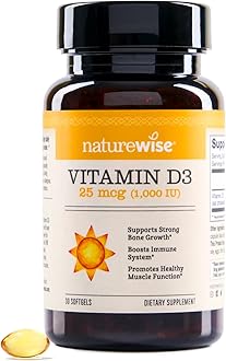 NatureWise Vitamin D3 1000iu (25 mcg) 1 Month Supply for Healthy Muscle Function, Bone Health and Immune Support, Non-GMO, Gluten Free in Cold-Pressed Olive Oil, Packaging May V, 30 Count
