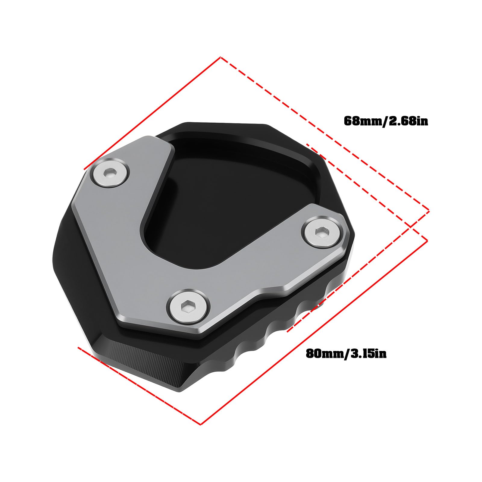 Płyta przedłużająca stojaka bocznego, tytanowa, kompatybilna z Honda Transalp XL750