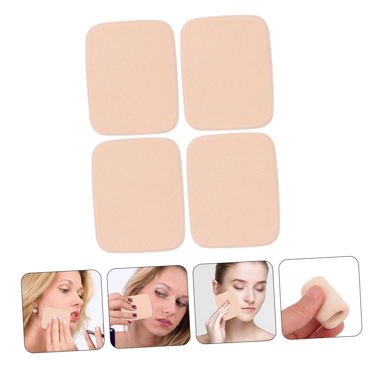 Ipetboom 2Sets Comfortable Cotton Makeup Powder Dry and Wet Use Facial Sponge for Loose Powder Application Skin Color for All Makeup Enthusiasts