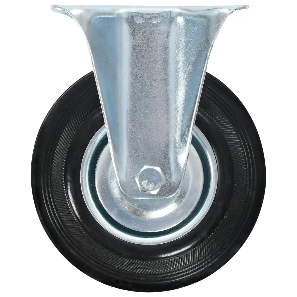 vidaXL 8x Bockrollen Transportrollen Möbelrollen Schwerlastrollen Laufrollen Rollen Möbelrolle Bockrolle Laufrolle Industrierolle 125mm Gummi Eisen