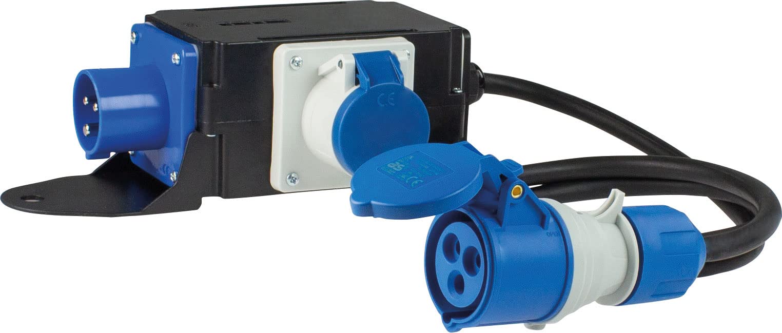 As-Schwabe 60497 - Multipresa elettrica industriale con prolunga, per ambienti esterni, IP44