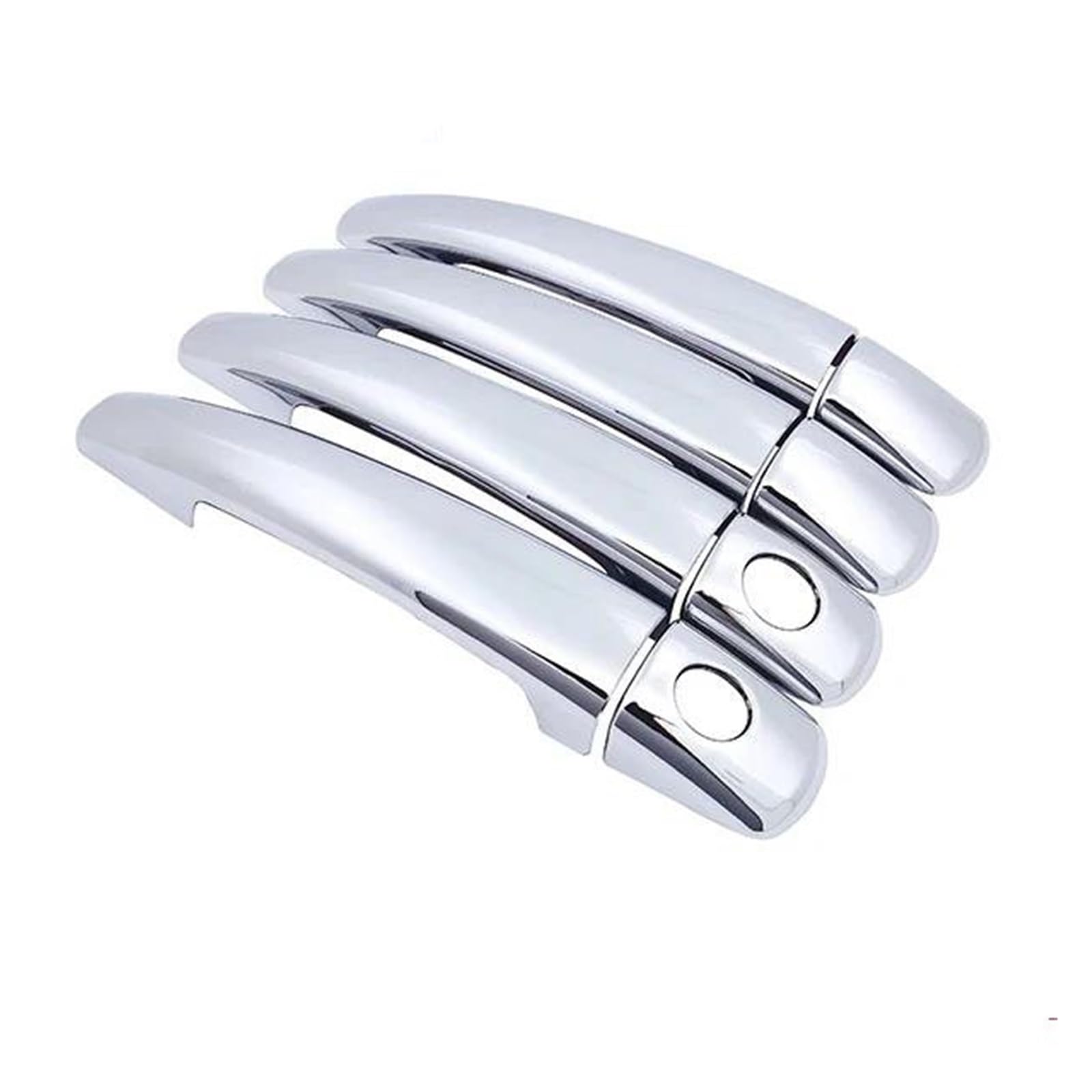 Qibbei Style 1 Car Chrome Exterior Door Handle Covers Imitation Carbon Fiber Style Sticker For Citroen C3 2012~2016(Style 1)