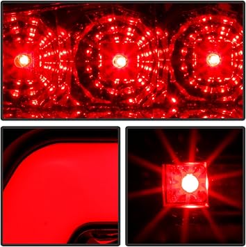 ACANII - For 2012-2016 Chevy Cruze Black Housing LED Tail Lights Brake Lamps Pair Replacement Driver & Passenger Side