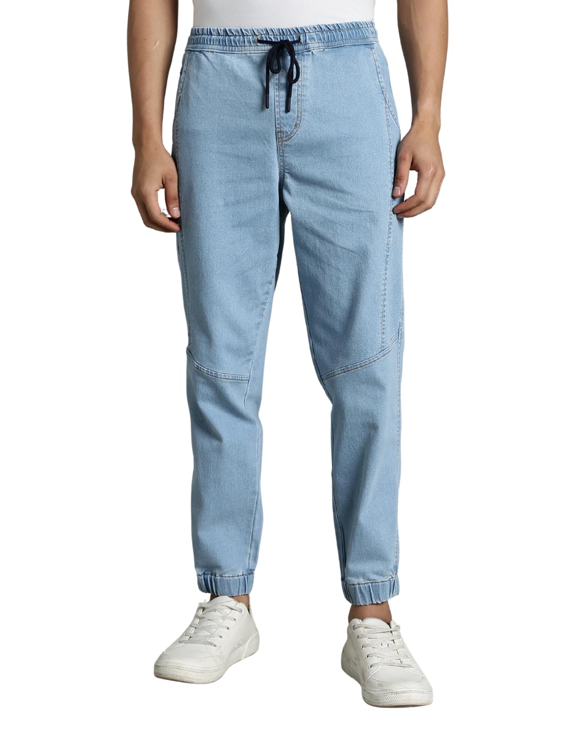 Men's Regular Fit Joggers - Mid -Rise | Cotton Blend | Stretchable Fabric| Elasticated Waistband | Jeans for Men-image-36