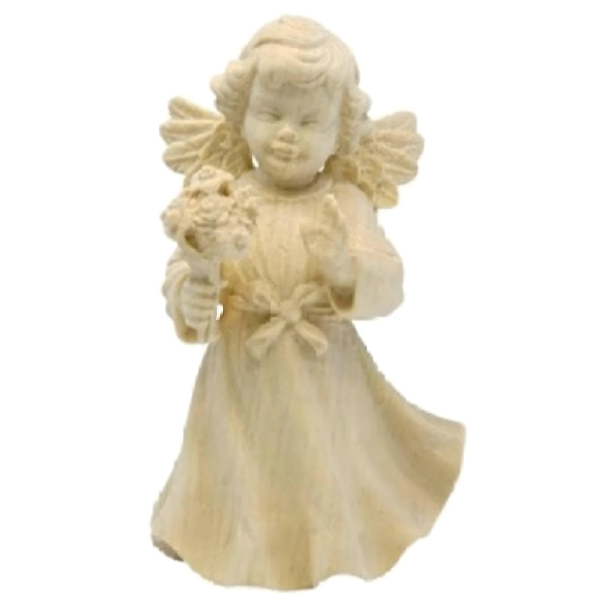 Maple Wood Angel with Flower Dolfi