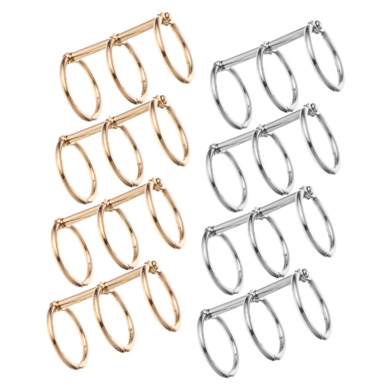 NUOBESTY 4 Set Di Raccoglitori Per Scrapbooking in Metallo Con Fogli Mobili Per Uso Ufficio 8 Pezzi * 4