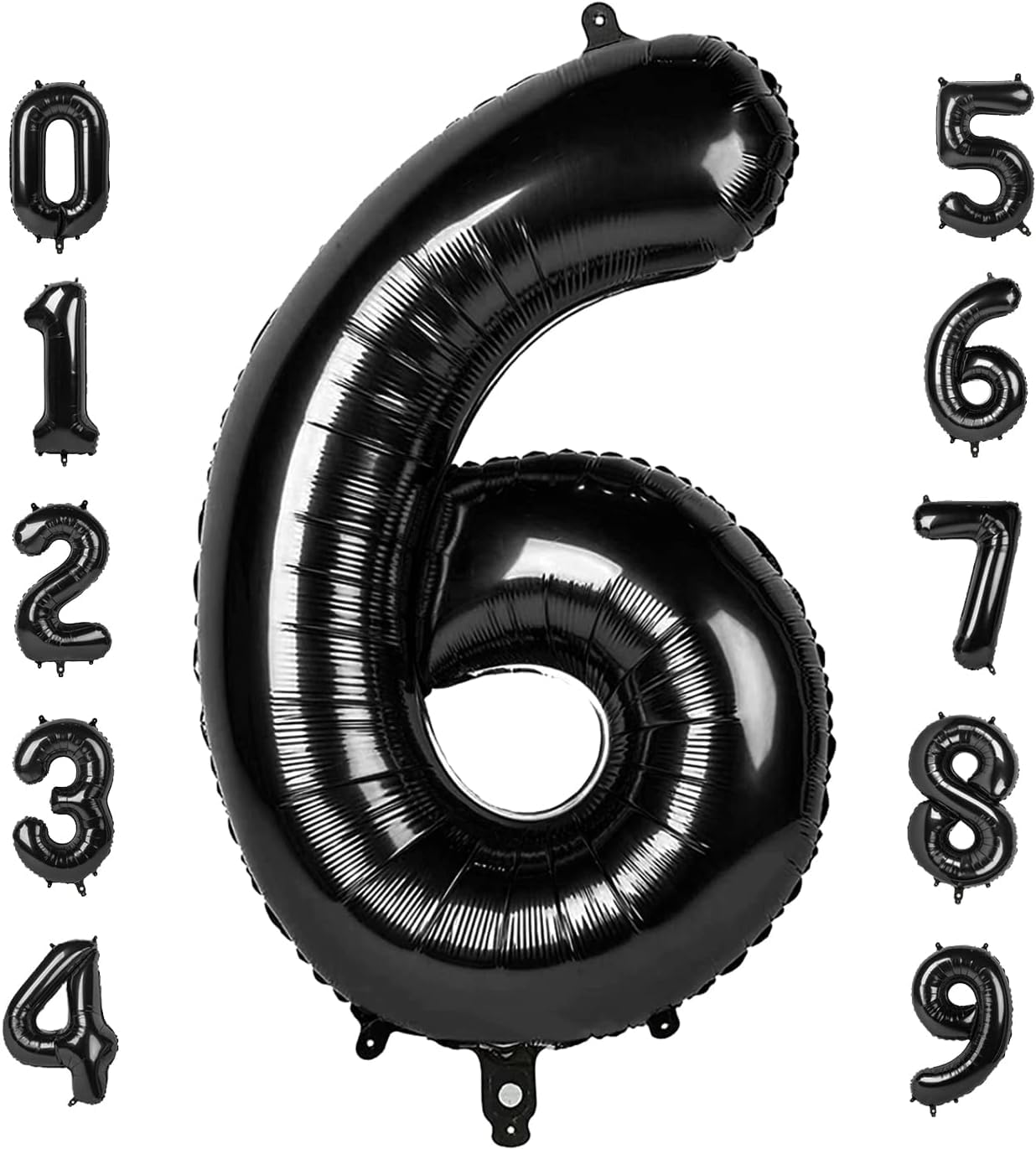 Rozi Decoration 6 Number Black 32 Inch Foil Balloons Air or Helium Supported for Happy Anniversary, Happy Birthday, Achievement Celebration Foil Balloons for Birthday Pack of 1 Pcs-image-23