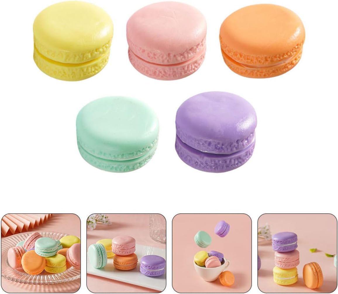 Veemoon 10pcs Realistic Artificial Macarons - Decorative French Cookie Models for Display and Simulation