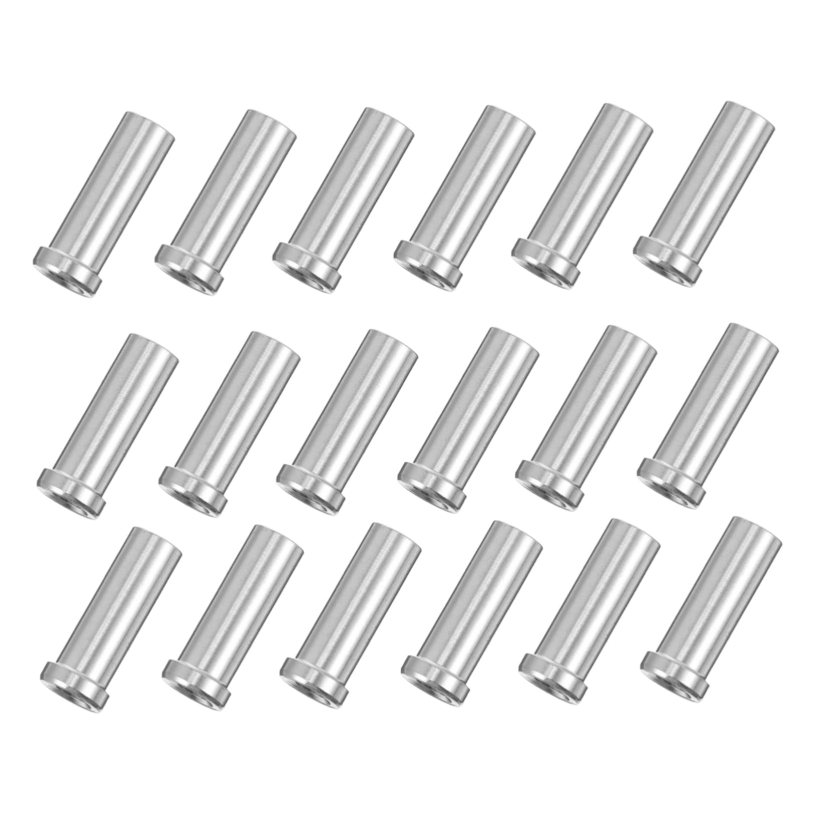 DOITOOL Stainless Steel Deck Cable Sleeves 50pcs Kit Wire Rope Protection Sleeves for Cable Railings