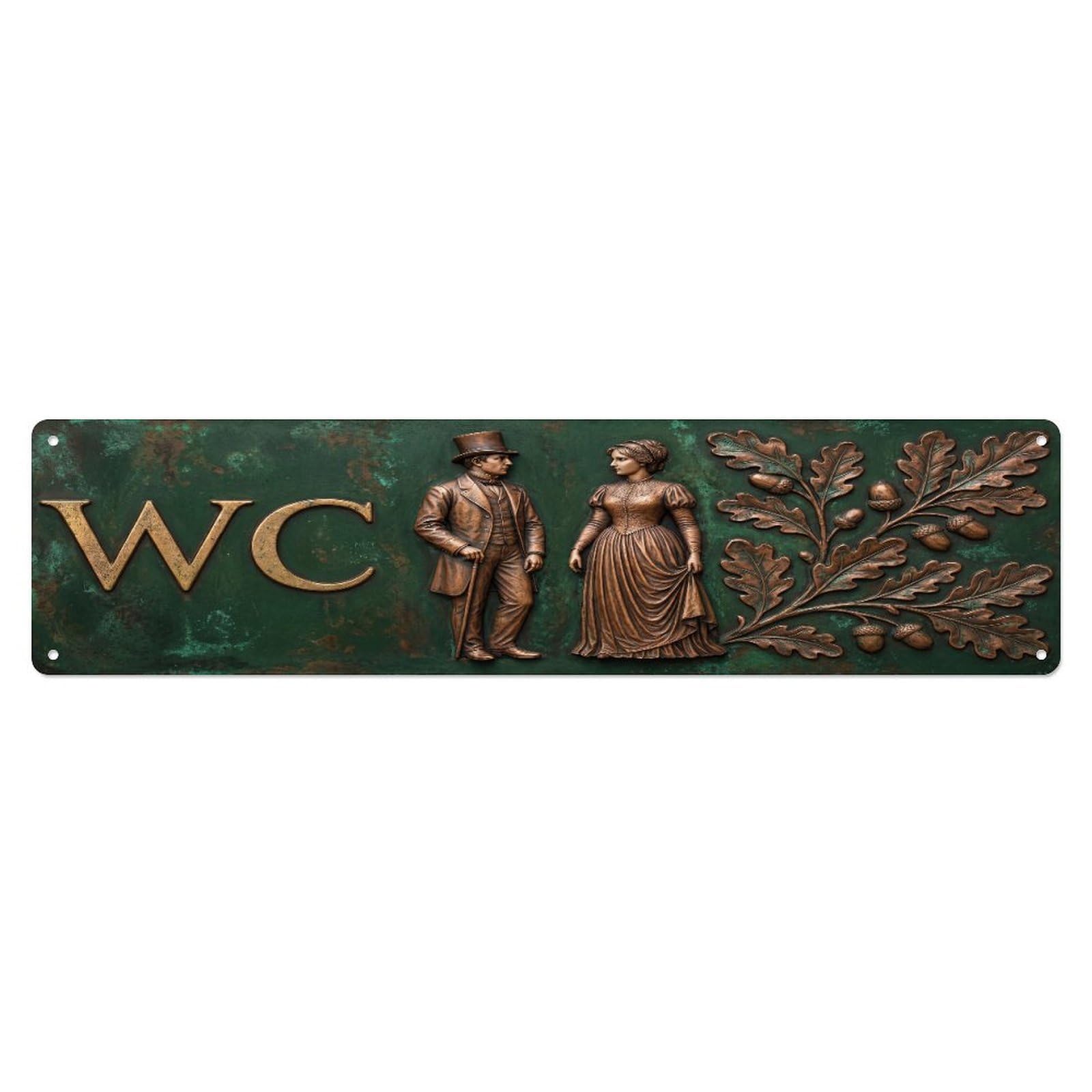 Tgrcjimh Style Metal Tin Sign Vintage Victorian Decor Wc Toilet Gentleman