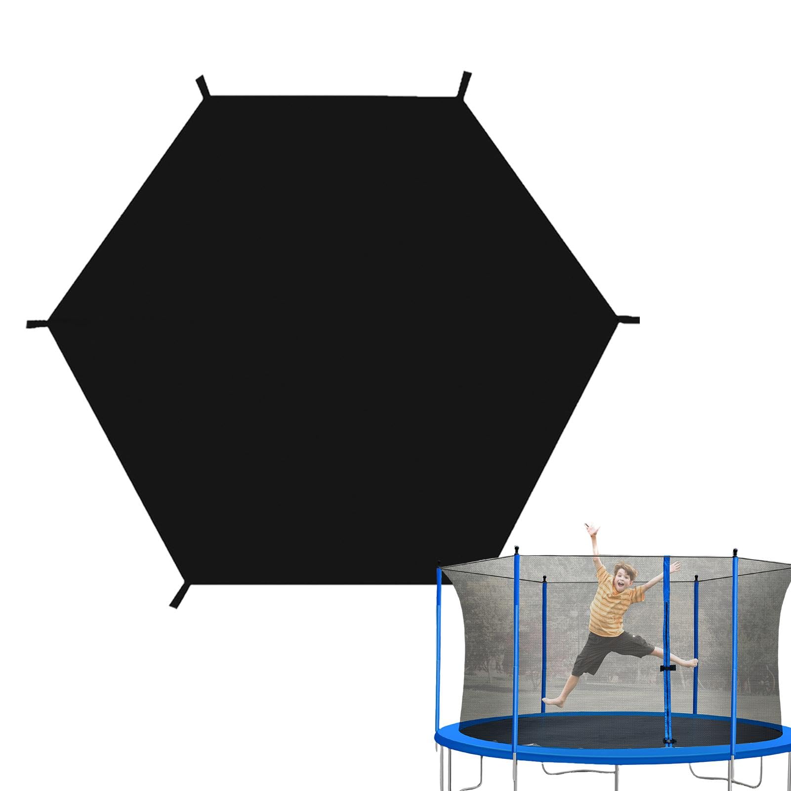 Trampoline Shade Cover - Sun-Protection Canopy for 8ft-16ft Trampolines, Easy to Install