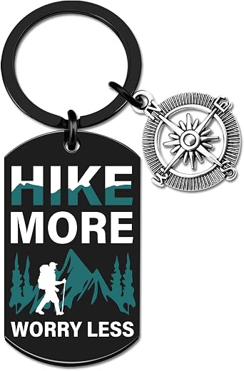 Hiking Gifts for Women Men Hiking Accessories Keychain Cool Gifts for Hikers Women Outdoorsy Men Unique Birthday Christmas Gift for Hikers Outdoor Gift for Woman