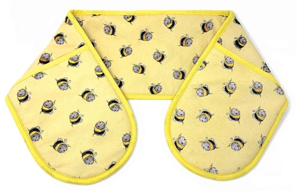 Alex Clark Multicolor Bees Oven Gloves - Baking, Cooking - Kitchen Accessory