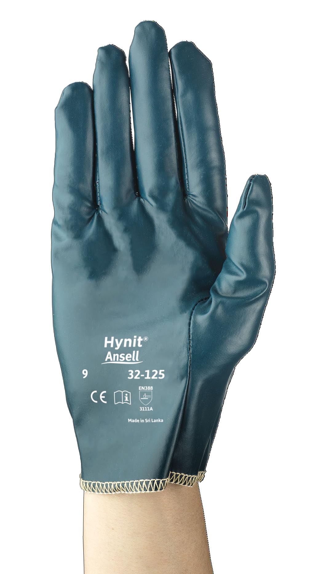 32125090 | Gants Ansell Hynit 32-125, Taille 9, Résistant à L'abrasion, 12 Paires, Bleu | RS